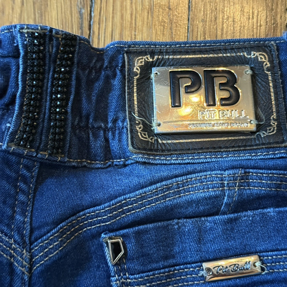 Pit Bull Jeans Distressed Skinny Embellished Brazilian REF# 24079 Size 8 30x28 - Picture 10 of 13